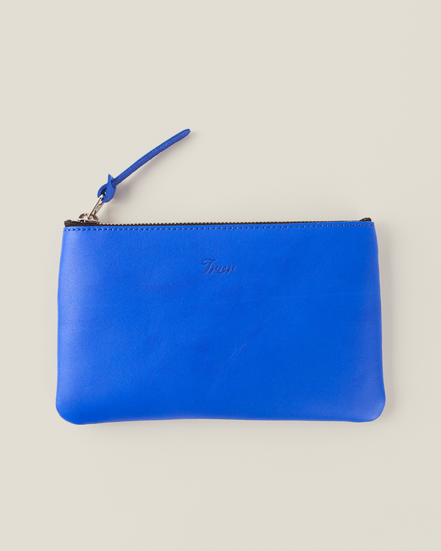 Leather Pouch M-Blue