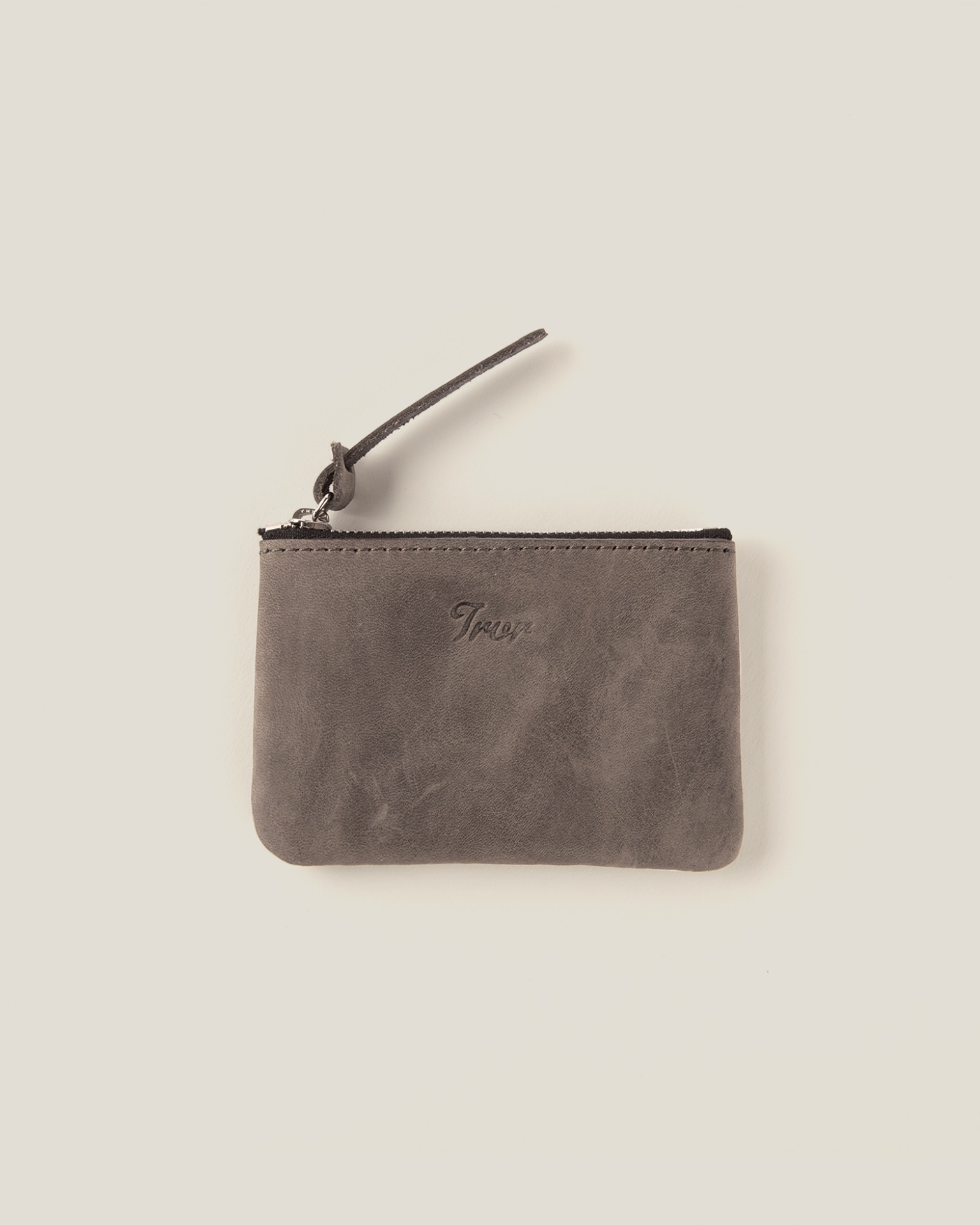 Leather Pouch S-Grey