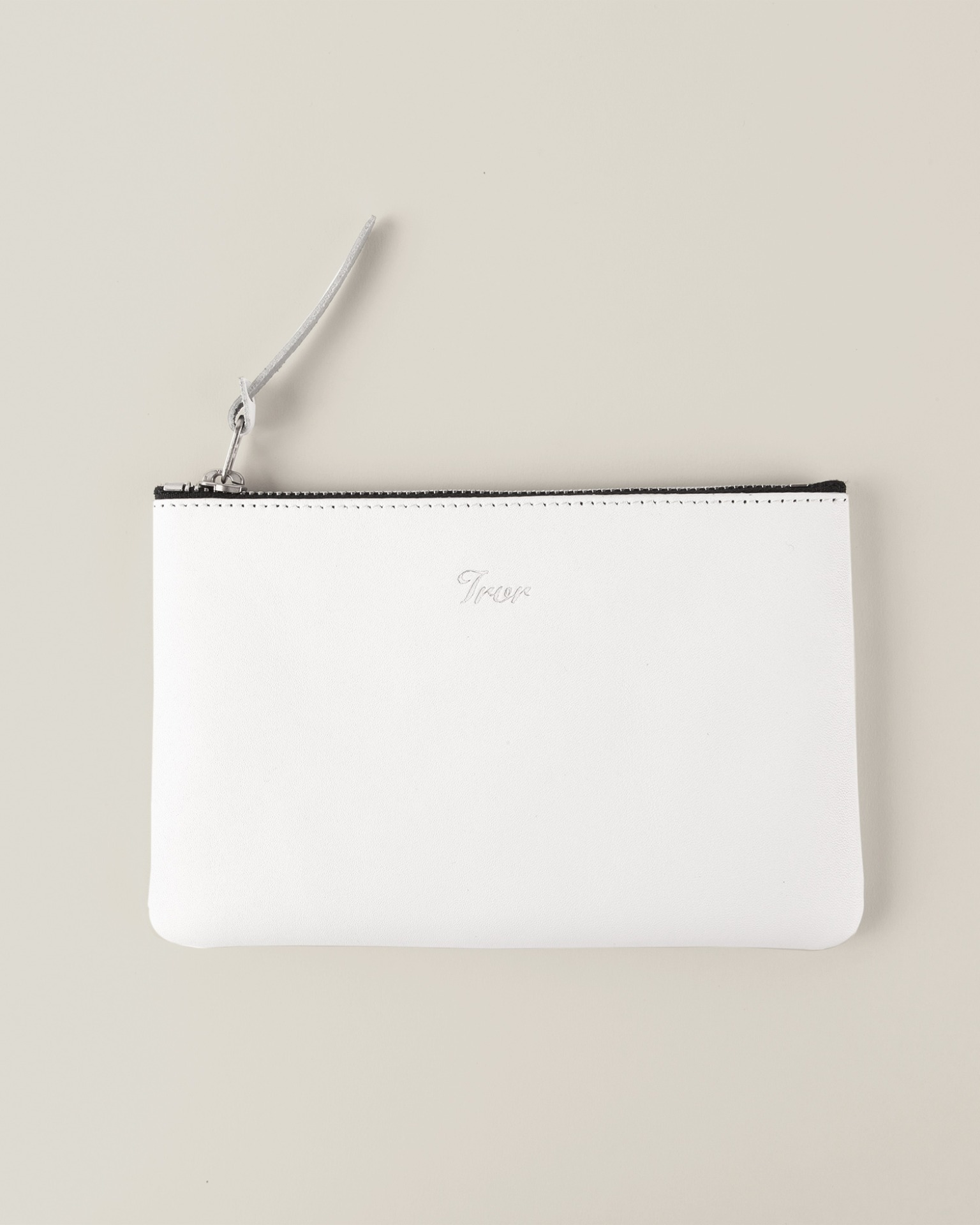 Leather Pouch M-White